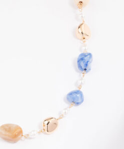 Mixed Bead Long Necklace