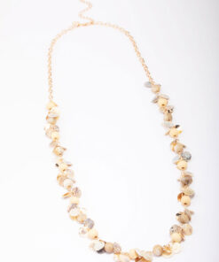 Beaded Shell Cluster Necklace