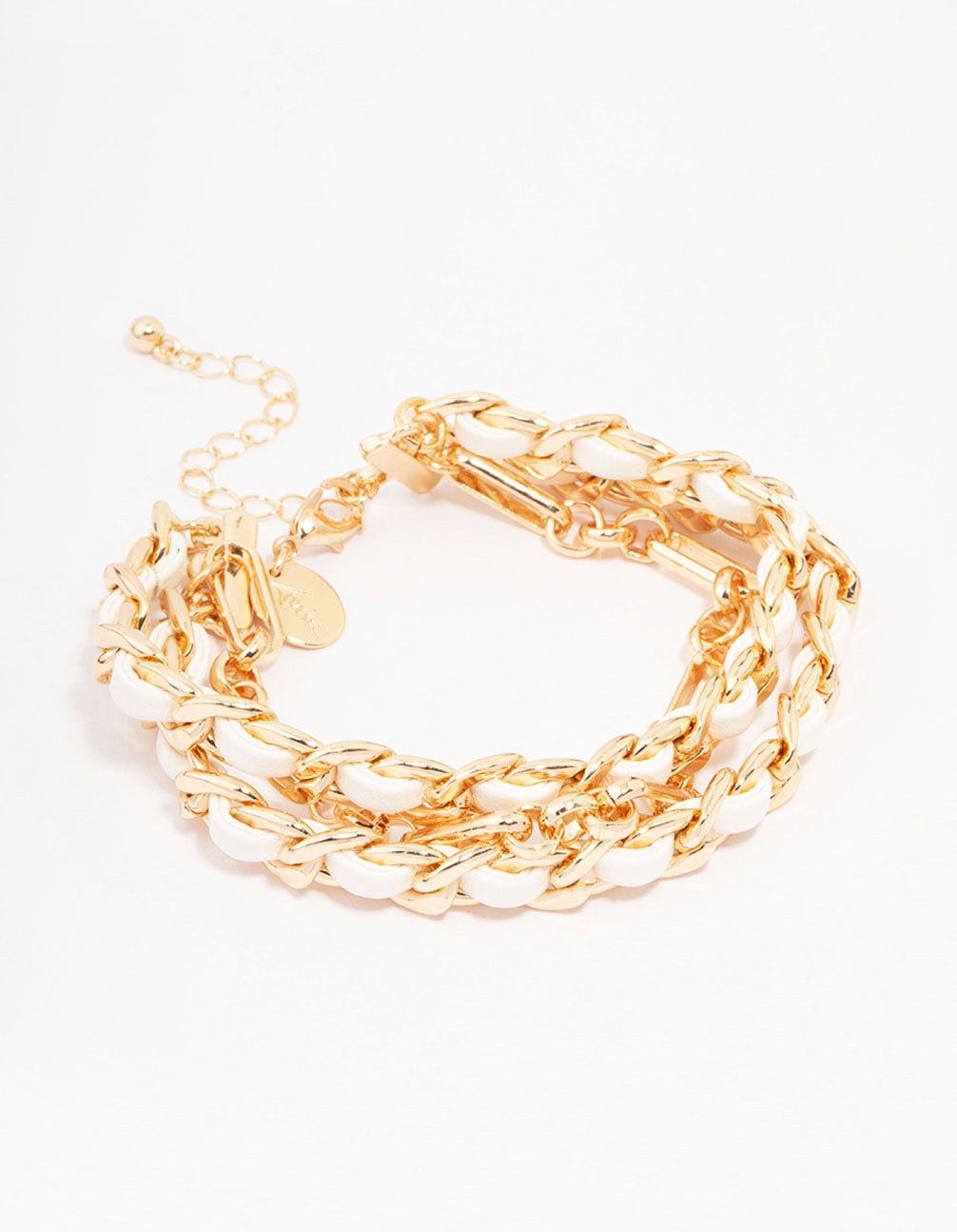 Woven Chunky Layered Chain Bracelet
