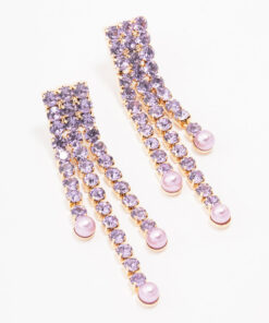 & Lilac Cupchain Drop Earrings