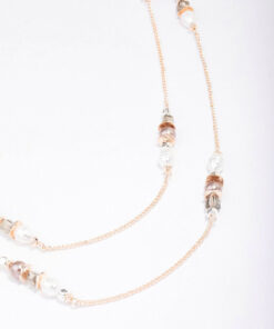Rose Beaded Layered Necklace