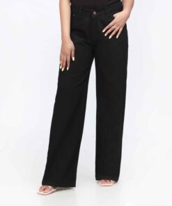 Black Flapper Fit Denim Pant PW3616