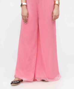 Pink Dyed Chiffon Plazo PW3621