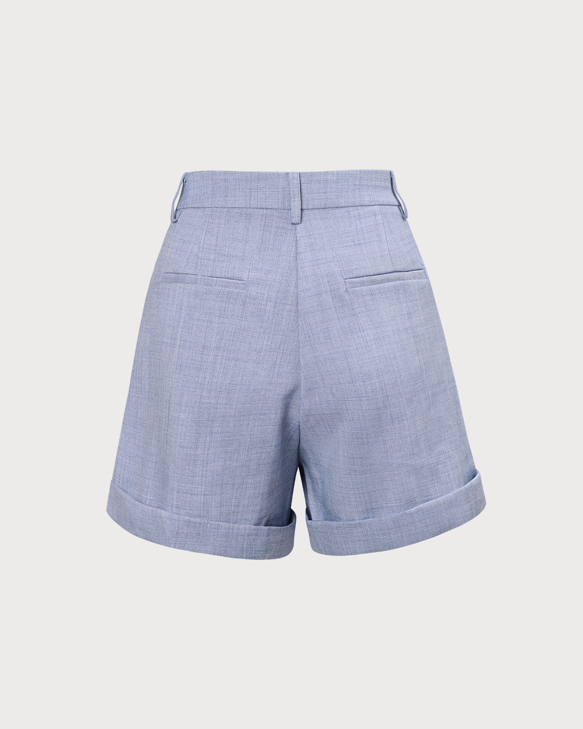 The Blue High-Waisted Pleated Shorts - Image 7